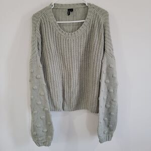 Moon‎ And Madison Womens Sweater Size Large Chunky Bobble Knit Green Cozy